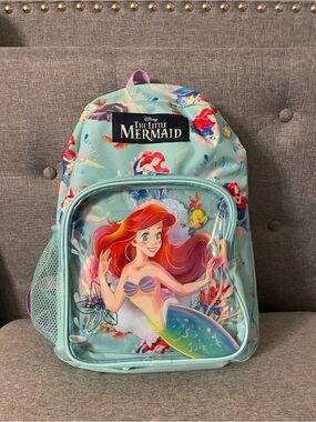 Disney Little Mermaid Ariel Backpack - Aqua, Red, Purple